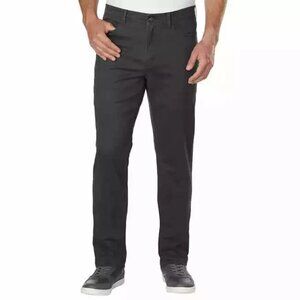 English Laundry Men's Size 38x30 Black 5 Pocket Straight Fit Cotton Blend Pants